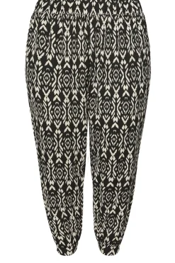 Textured Cropped Harem Trousers