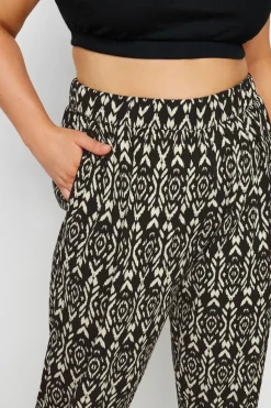 Textured Cropped Harem Trousers