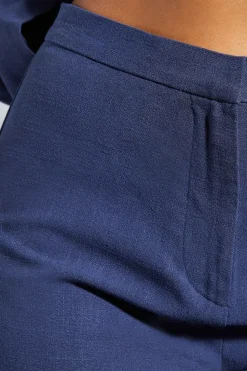 Textured Tailored High Waisted Shorts