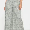 Textured Wide Leg Trousers