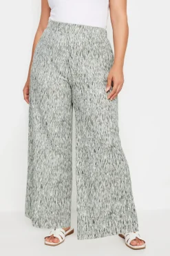 Textured Wide Leg Trousers