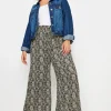 Textured Wide Leg Trousers