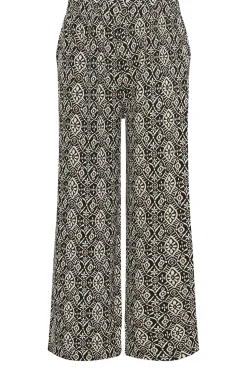 Textured Wide Leg Trousers