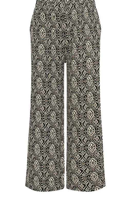 Textured Wide Leg Trousers
