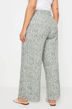 Textured Wide Leg Trousers
