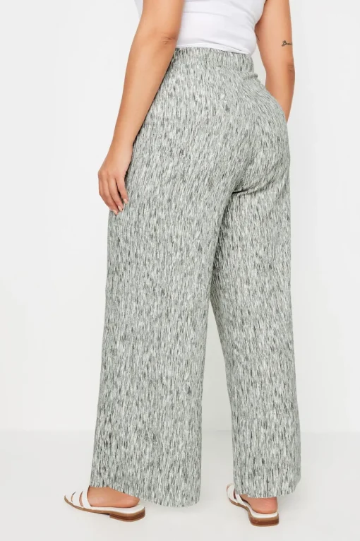 Textured Wide Leg Trousers