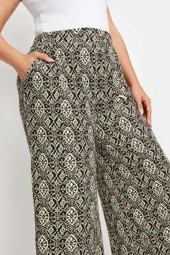 Textured Wide Leg Trousers