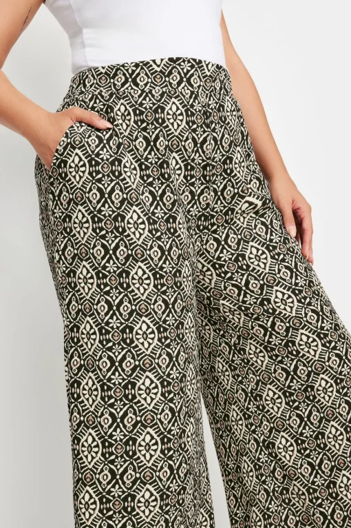 Textured Wide Leg Trousers