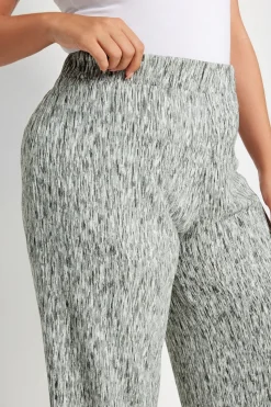 Textured Wide Leg Trousers