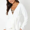 Tie Front Lightweight Crepe Jacket