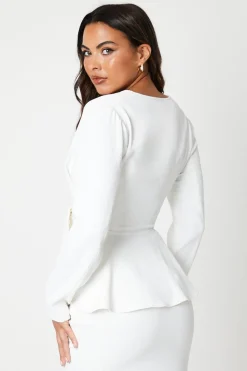 Tie Front Lightweight Crepe Jacket