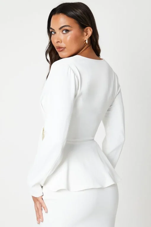 Tie Front Lightweight Crepe Jacket