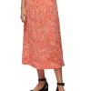 Tiger Palm Smocked Waist Skirt-Animal Print