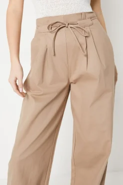 Twill Drawstring Paperbag Trouser