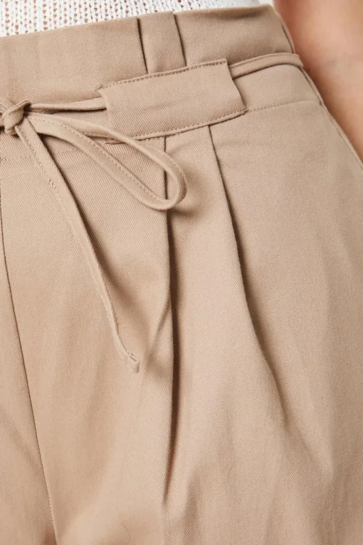 Twill Drawstring Paperbag Trouser