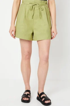 Twill Paperbag Tab Detail Shorts