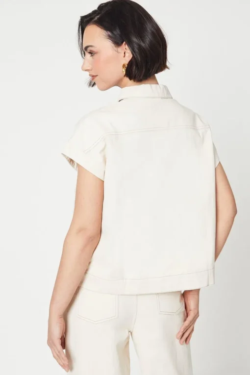 Twill Sleeveless Jacket