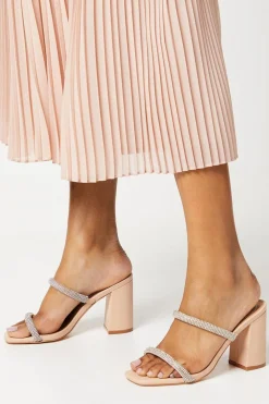 Tyla Diamante High Block Heeled Sandals