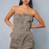 Utility Pocket Detail Wrap Mini Dress