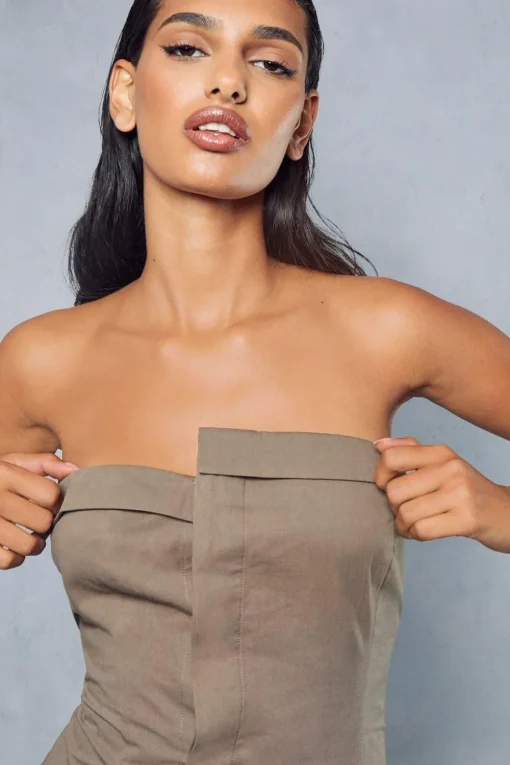 Utility Pocket Detail Wrap Mini Dress