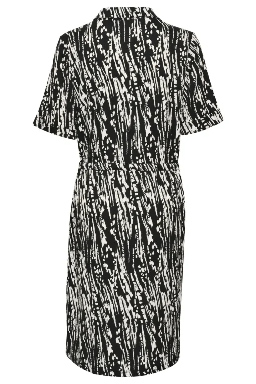 Valda With Short Sleeve Shirt Dress-Animal Print