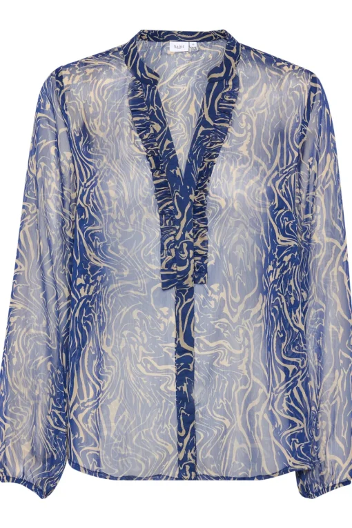 ValerieSZ With Ruffles Chiffon Shirt-