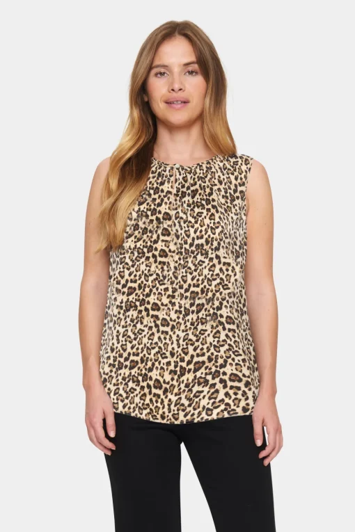 Vanea Sleeveless Round Neck Top-