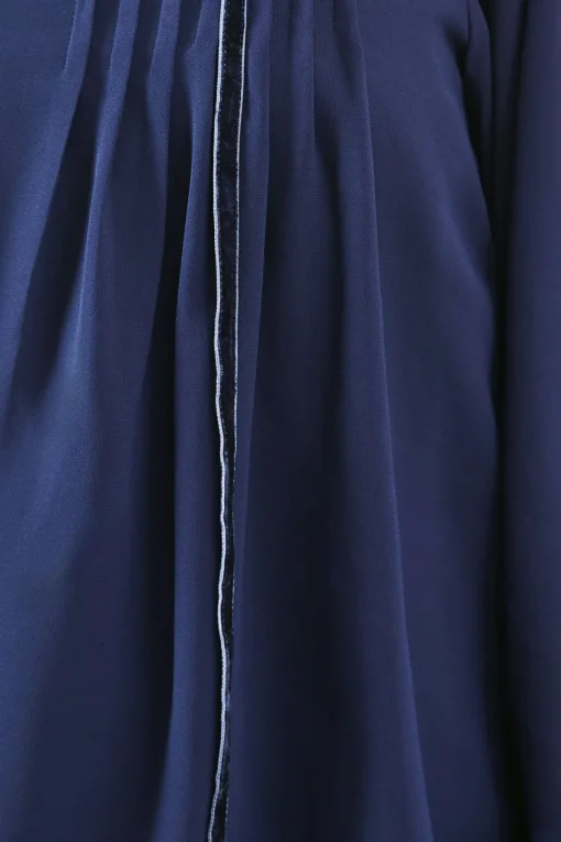 Velvet Trim Georgette Blouse