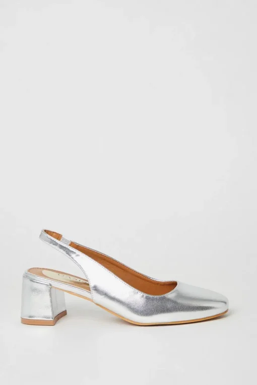 Vienna Slingback Medium Block Heel Court Shoes