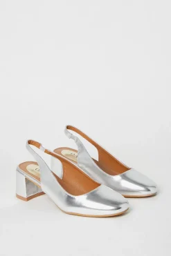 Vienna Slingback Medium Block Heel Court Shoes