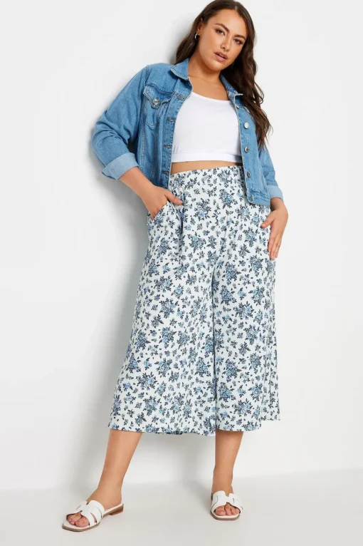 Vintage Floral Textured Culottes
