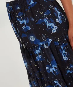 Vintage Printed Layered Skirt