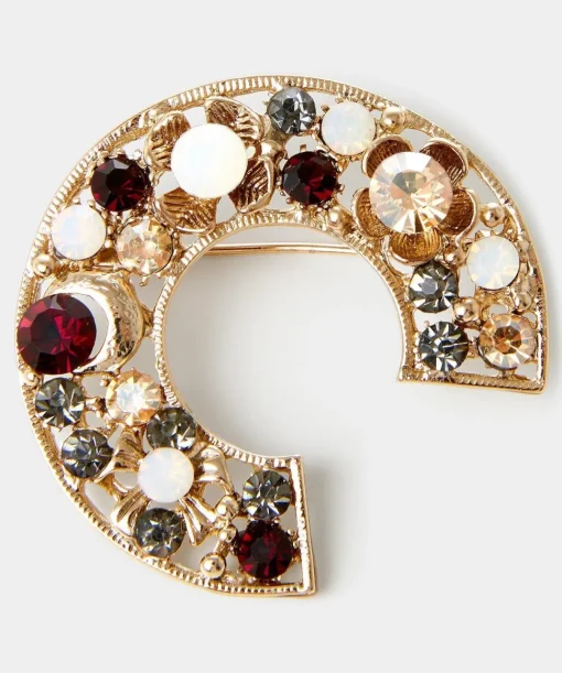 Vintage Style Diamanté Brooch Set