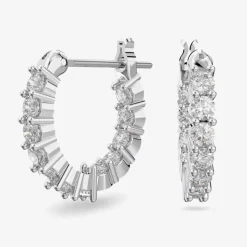 Vittore White Crystal Mini Hoop Earrings 5562126