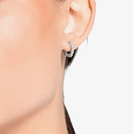 Vittore White Crystal Mini Hoop Earrings 5562126