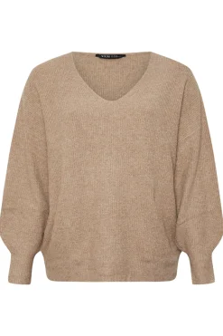 V-Neck Balloon Sleeve Jumper