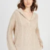 V-Neck Cable Knit Jumper