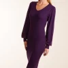 V-Neck Ribbed Bodycon Dress