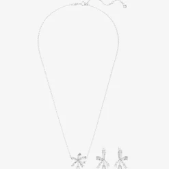Volta Bow Pendant & Earring Jewellery Set 5660118