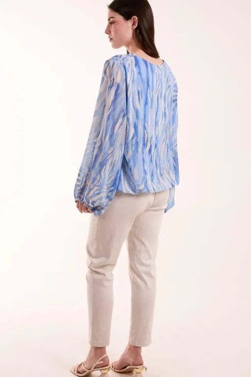 Watercolour V Neck Top