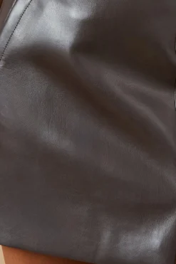 Welt Pocket Faux Leather Mini Skirt