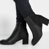 Wide & Extra Wide Fit Block Ankle PU Ankle Boots