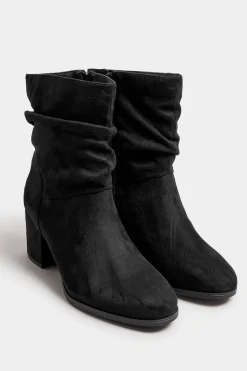 Wide & Extra Wide Fit Faux Suede Slouch Boots