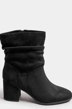 Wide & Extra Wide Fit Faux Suede Slouch Boots