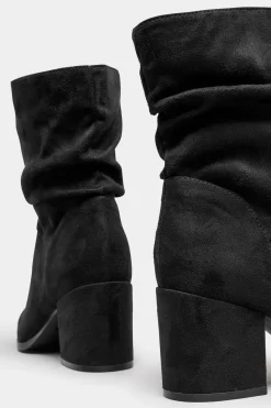 Wide & Extra Wide Fit Faux Suede Slouch Boots