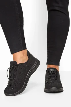 Wide and Extra Wide Fit Embellished Drawcord Trainers