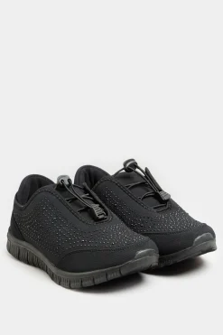 Wide and Extra Wide Fit Embellished Drawcord Trainers