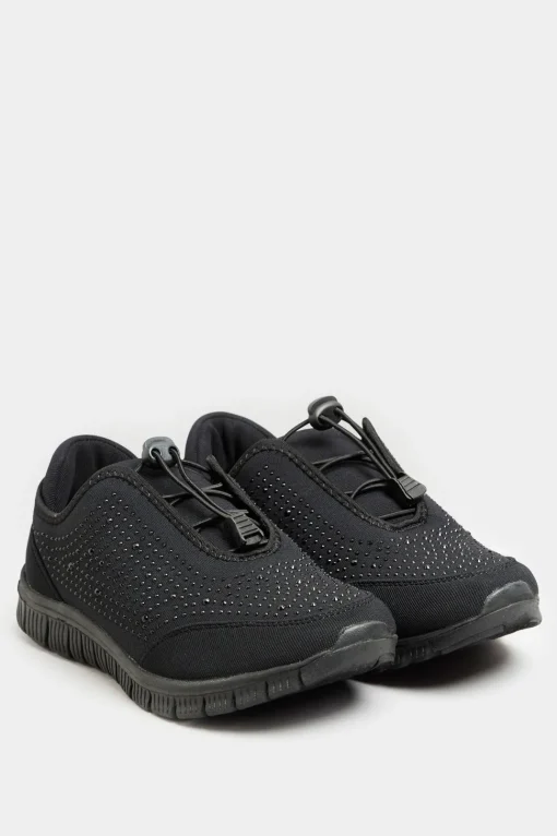 Wide and Extra Wide Fit Embellished Drawcord Trainers