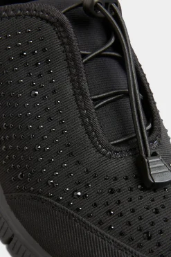 Wide and Extra Wide Fit Embellished Drawcord Trainers