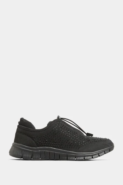 Wide and Extra Wide Fit Embellished Drawcord Trainers